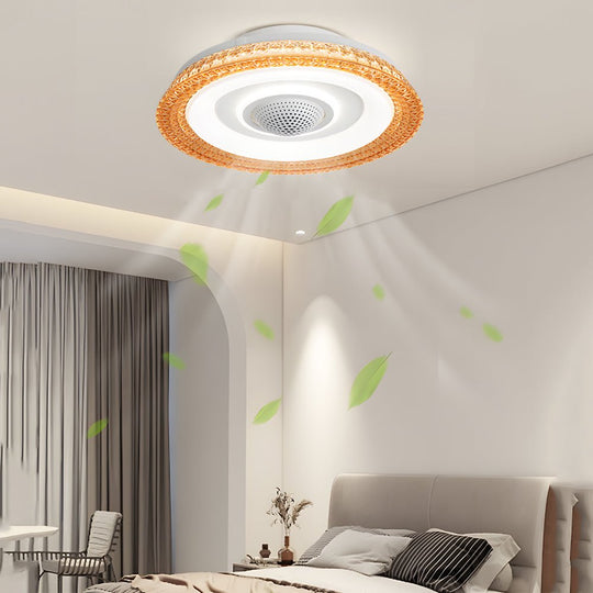 20 in. 6-Speed Bladeless Smart Ceiling Fan with Dimmable LED