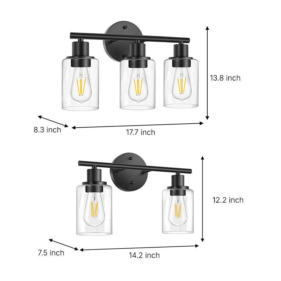 Industrial Plug-In Glass Wall Sconce