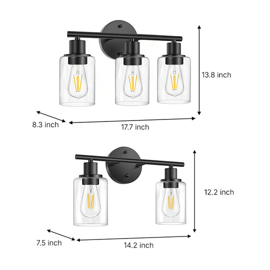 Industrial Plug-In Glass Wall Sconce