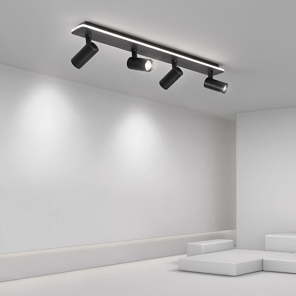 Minimalist Long Rectangular Adjustable LED Flush Mount Spotlight (2/3/4-Light)