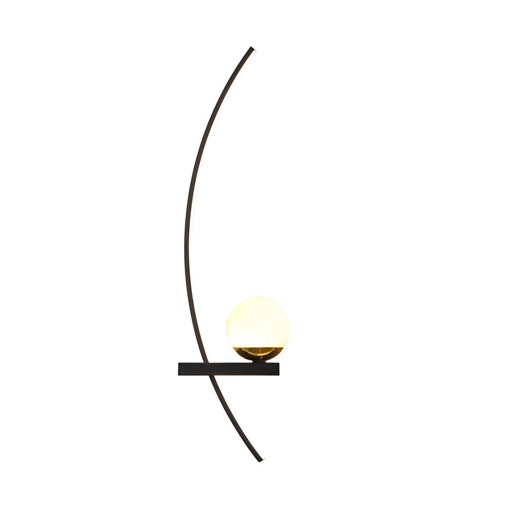 Curved Strip LED Wall Sconce with 3-Step Dimming