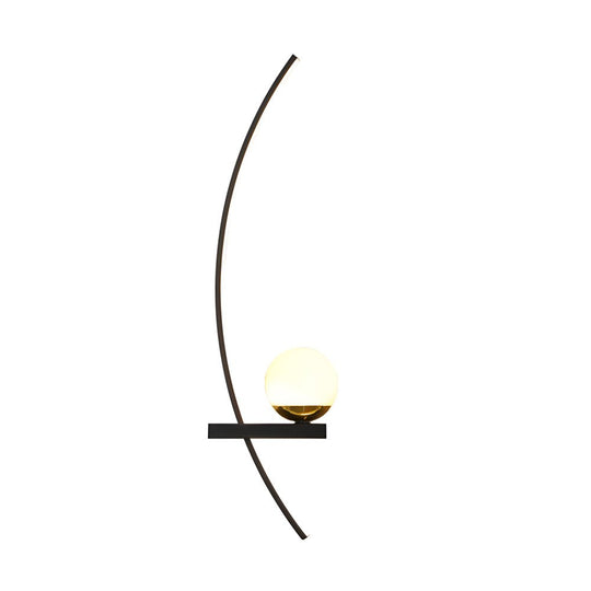 Curved Strip LED Wall Sconce with 3-Step Dimming