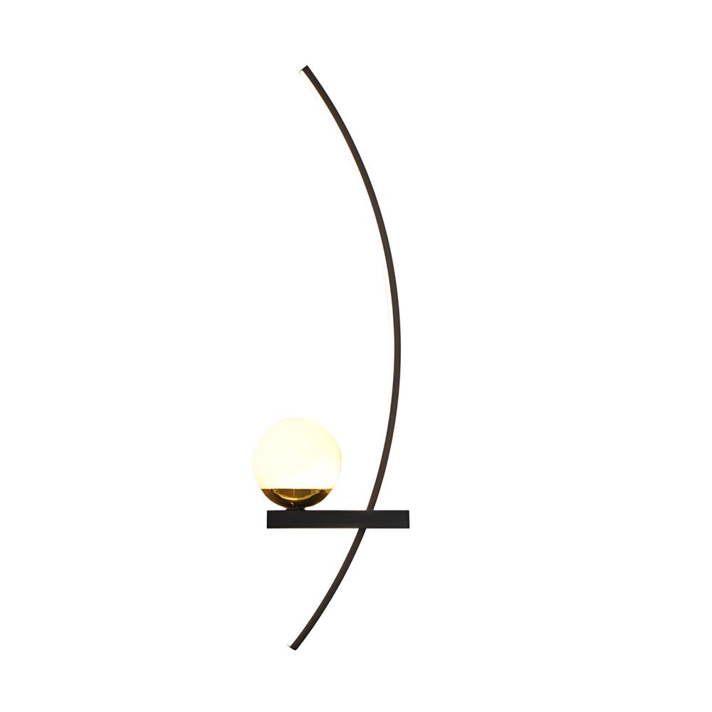 Curved Strip LED Wall Sconce with 3-Step Dimming
