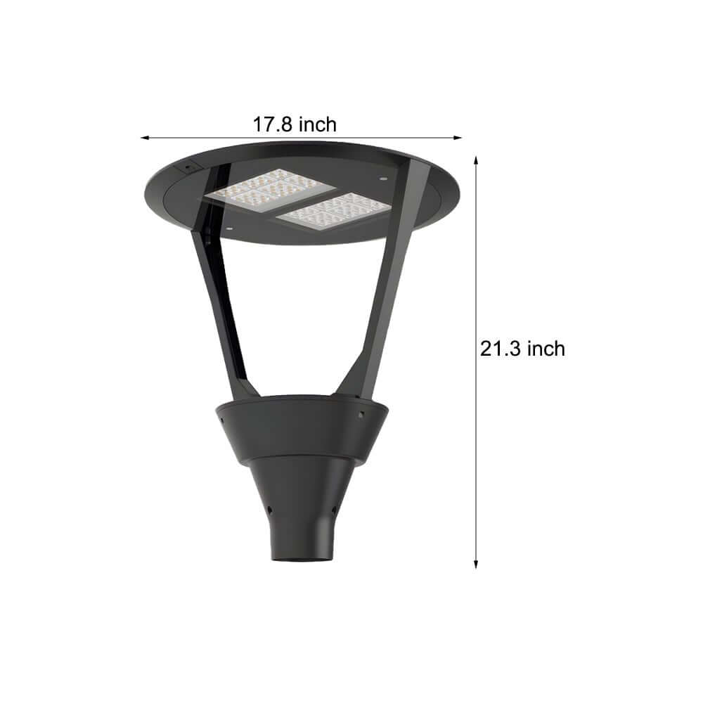 21-Inch Black Post Top LED Street Light Fixture (Pole Not Included)