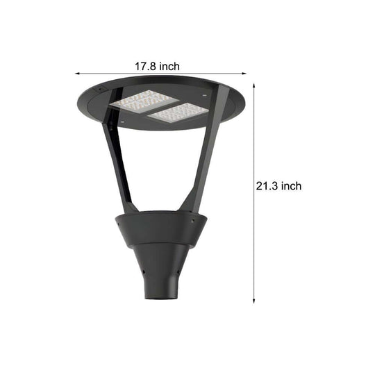 21-Inch Black Post Top LED Street Light Fixture (Pole Not Included)
