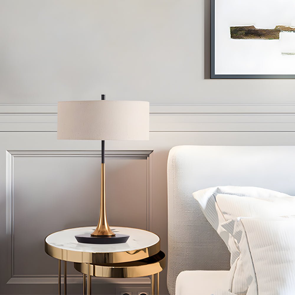21.7 Inch Brass and Espresso Bronze Modern Table Lamp