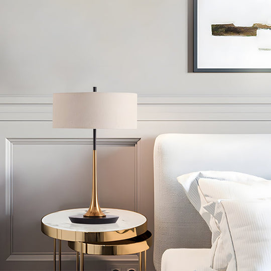 21.7 Inch Brass and Espresso Bronze Modern Table Lamp
