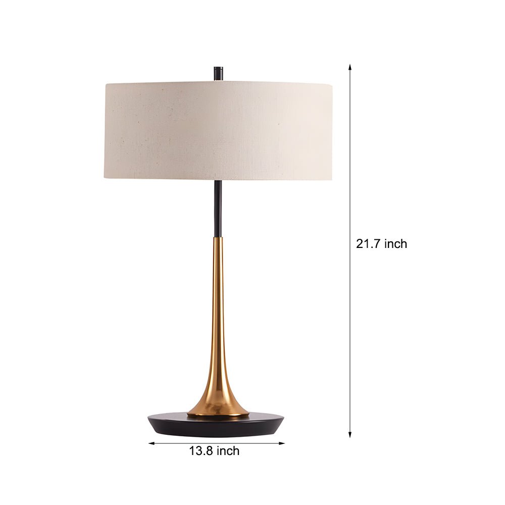 21.7 Inch Brass and Espresso Bronze Modern Table Lamp