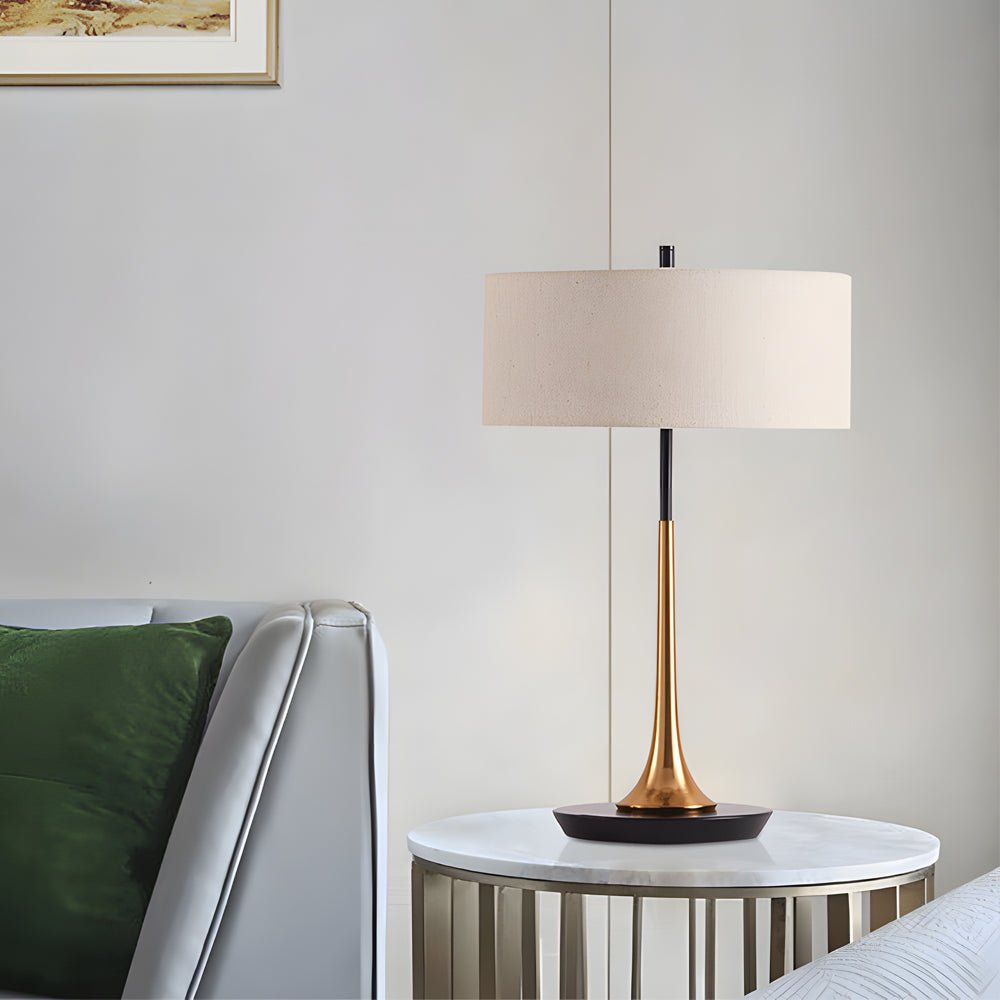 21.7 Inch Brass and Espresso Bronze Modern Table Lamp