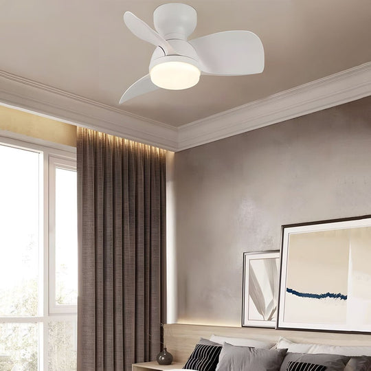 22"/31" Space-Saving 3-Blade LED Ceiling Fan Light with Remote – 6 Speeds, Reversible Motor