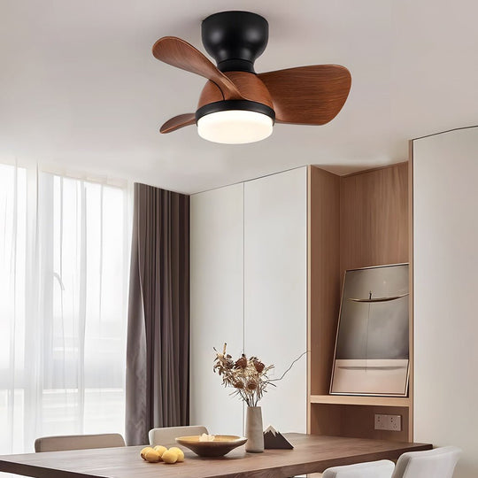 22"/31" Space-Saving 3-Blade LED Ceiling Fan Light with Remote – 6 Speeds, Reversible Motor