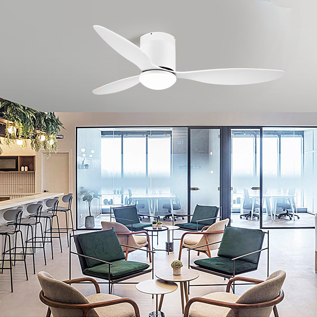 3-Blade Modern Ceiling Fan with Dimmable LED Light and Remote Control