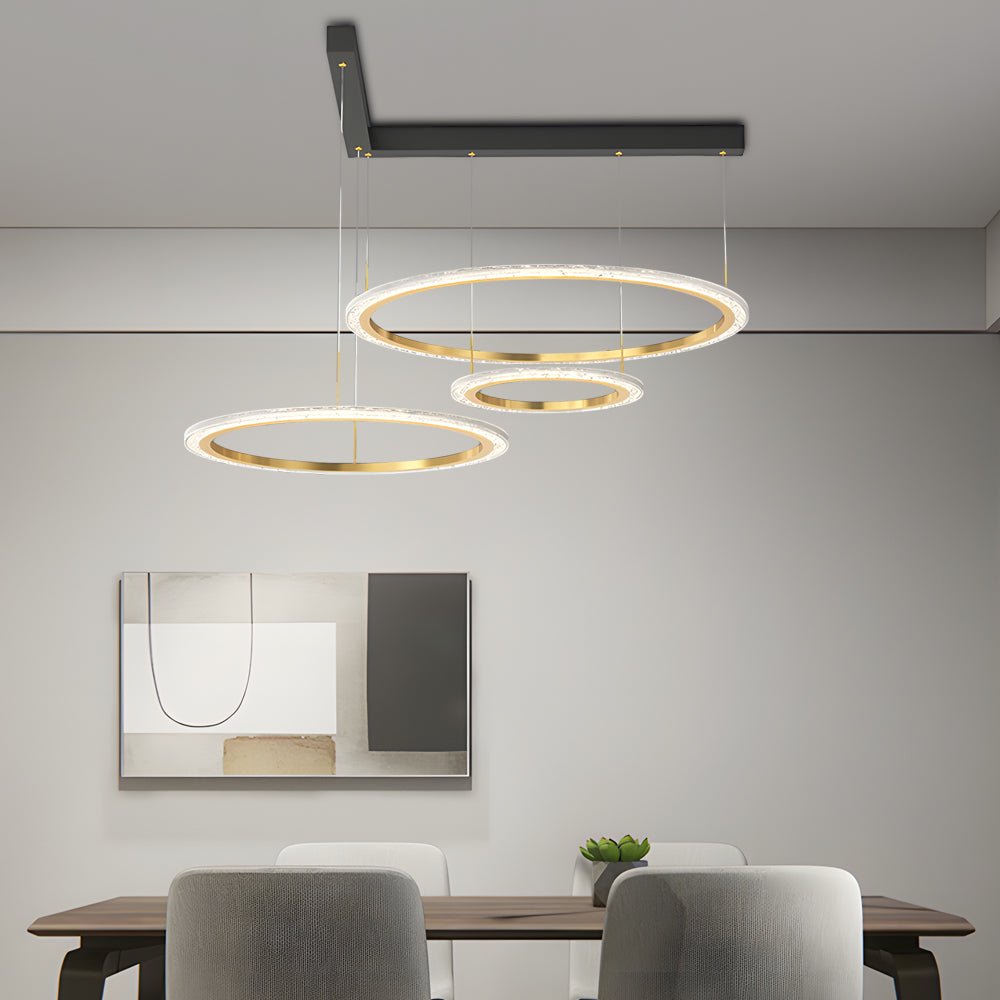 Minimalist Ring Chandelier with 3-Step Dimming
