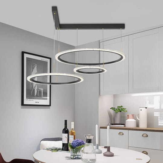 Minimalist Ring Chandelier with 3-Step Dimming