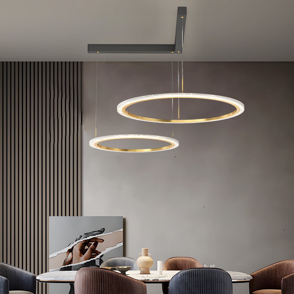 Minimalist Ring Chandelier with 3-Step Dimming