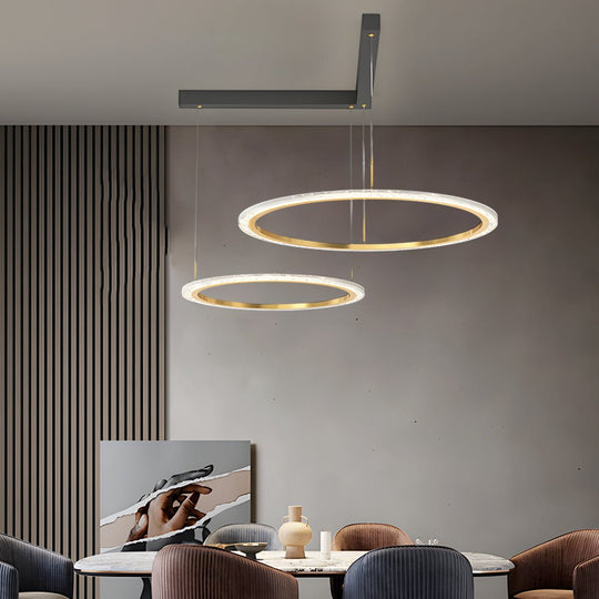 Minimalist Ring Chandelier with 3-Step Dimming