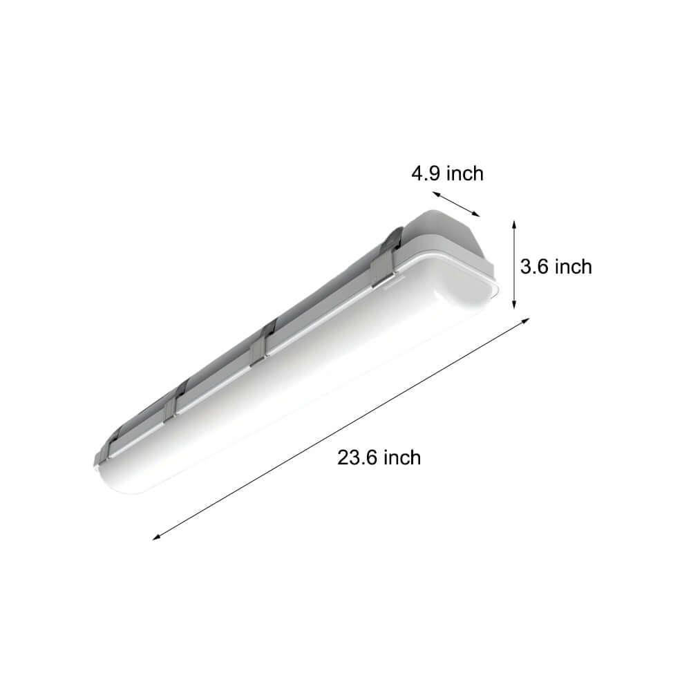 23-Inch White Linear Vapor Tight LED Ceiling Light