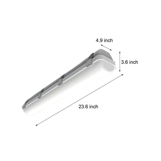 23-Inch White Linear Vapor Tight LED Ceiling Light