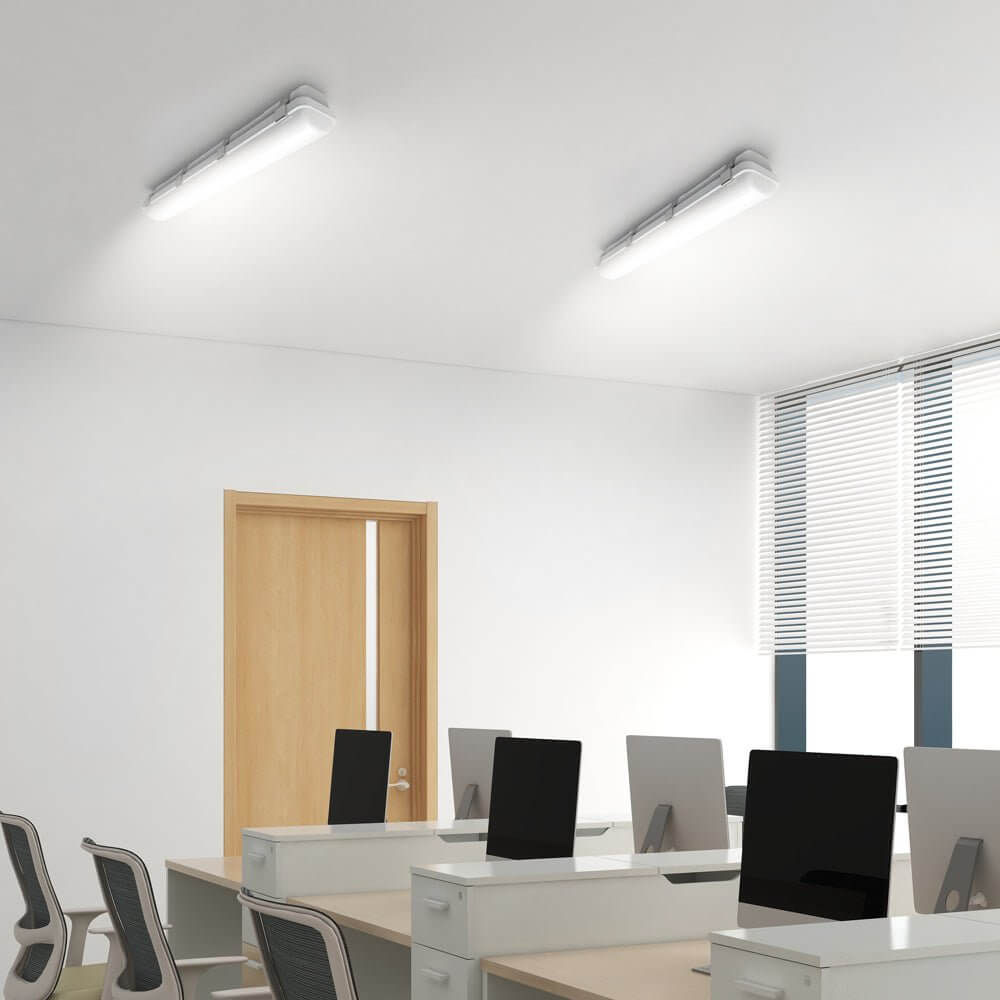 23-Inch White Linear Vapor Tight LED Ceiling Light