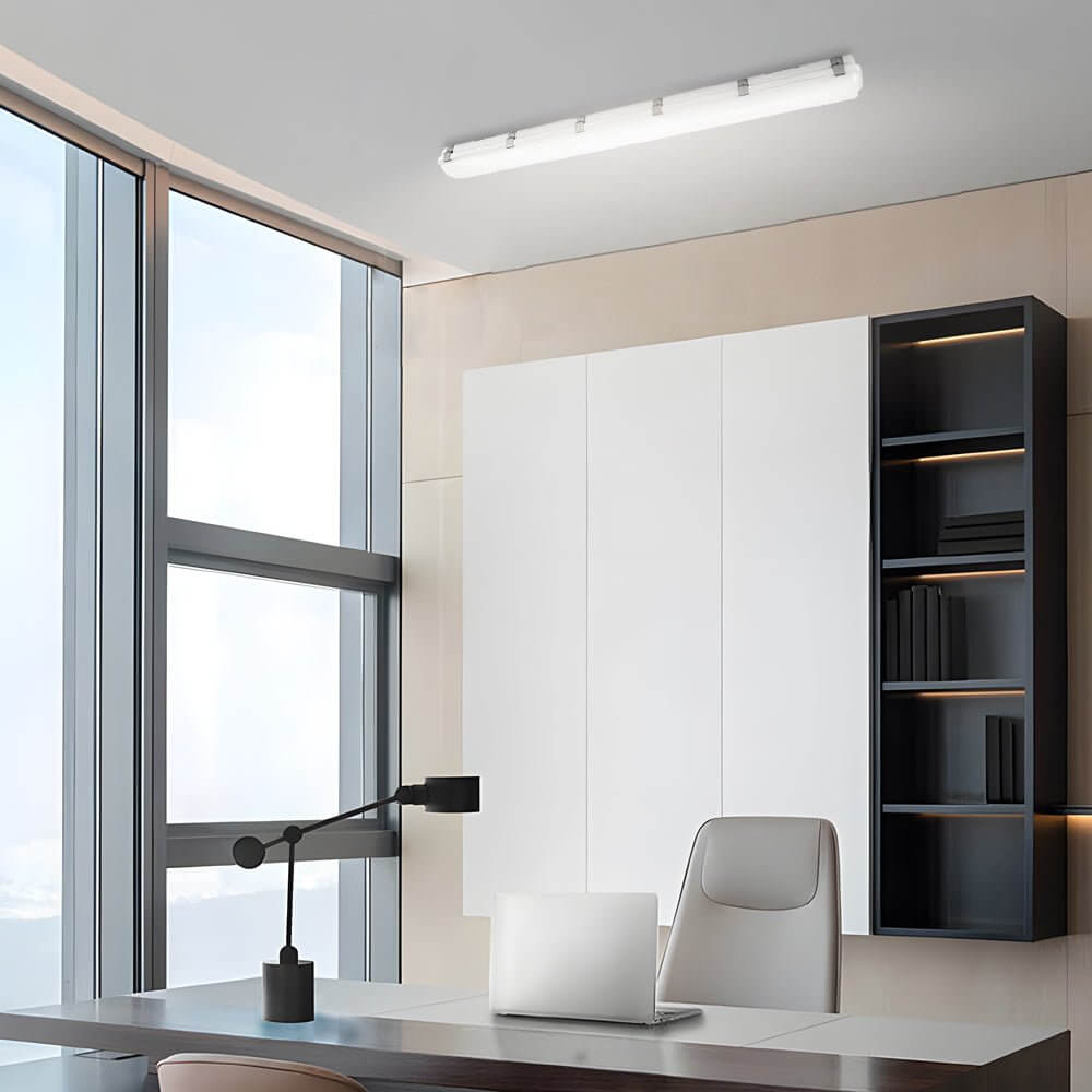 23-Inch White Linear Vapor Tight LED Ceiling Light