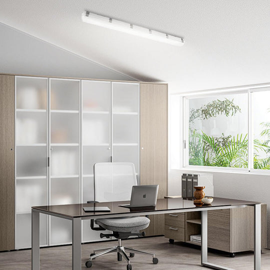 23-Inch White Linear Vapor Tight LED Ceiling Light