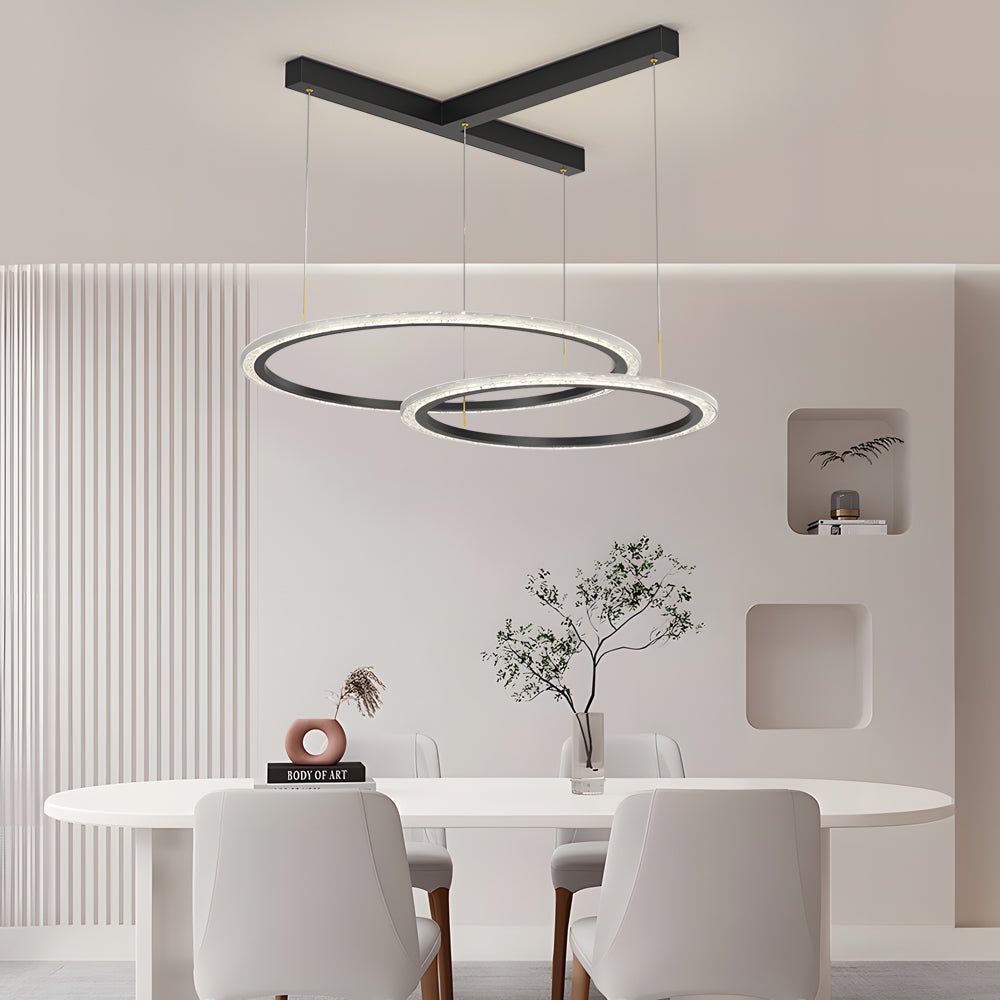 Creative Ring Chandelier with 3-Step Dimming