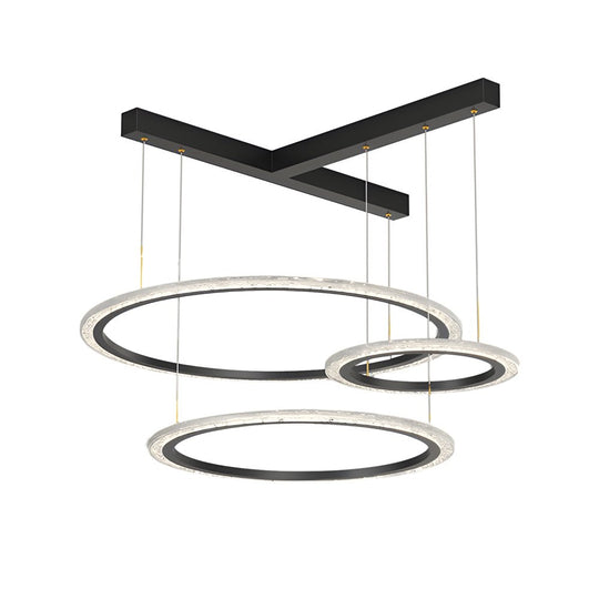 Creative Ring Chandelier with 3-Step Dimming