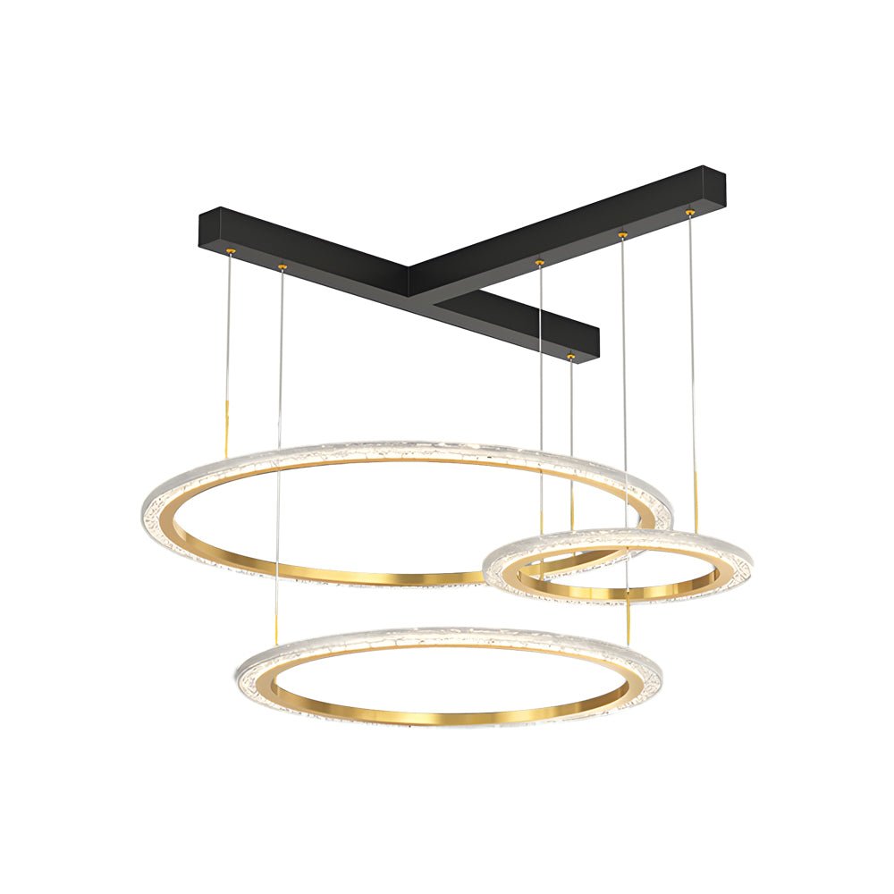 Creative Ring Chandelier with 3-Step Dimming