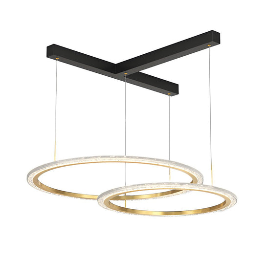 Creative Ring Chandelier with 3-Step Dimming