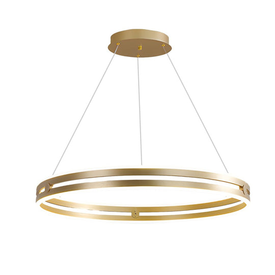 Modern Double Wheel LED Pendant Chandelier