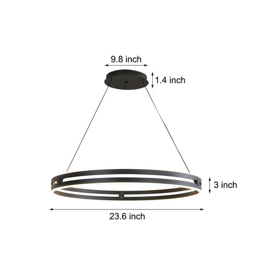 Modern Double Wheel LED Pendant Chandelier
