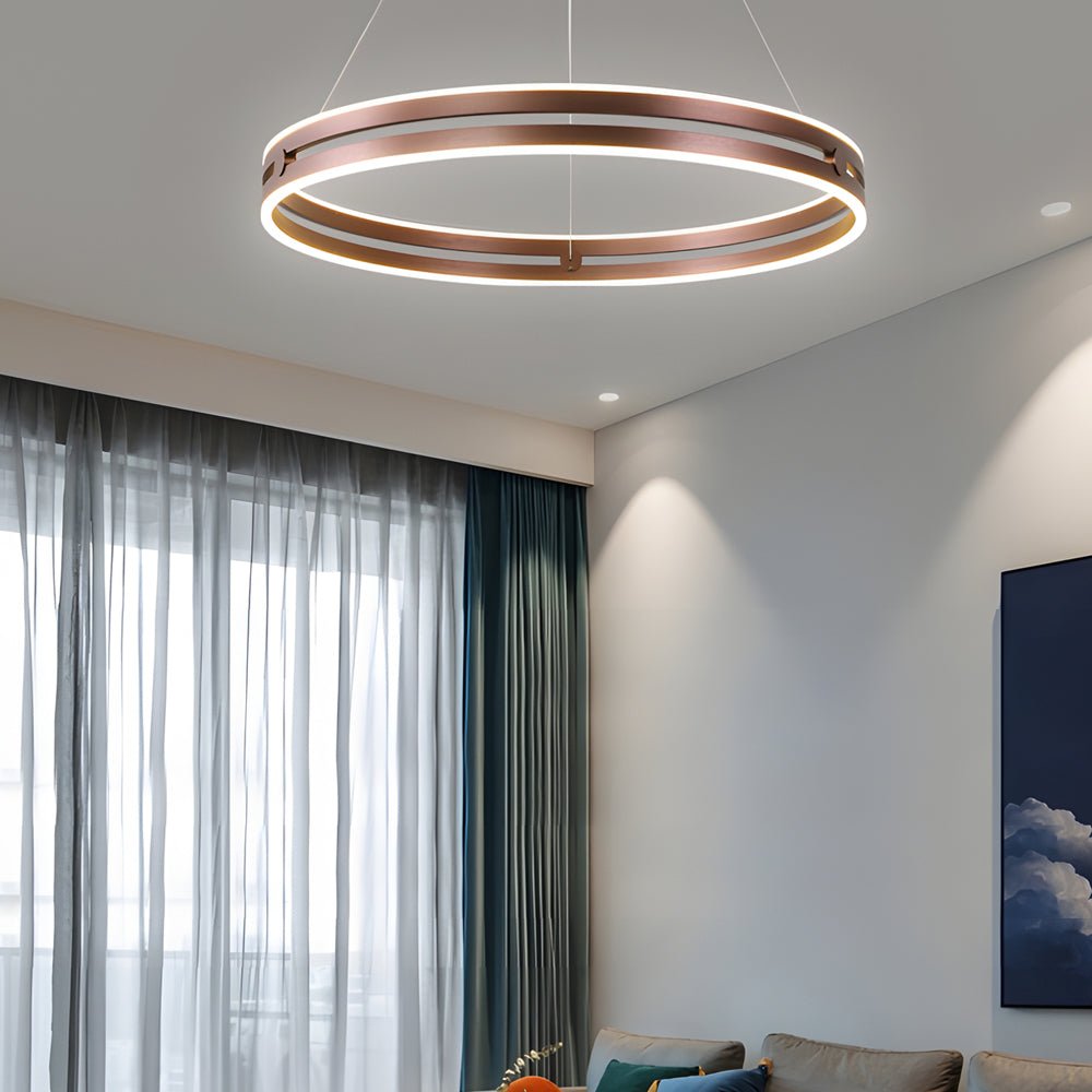 Modern Double Wheel LED Pendant Chandelier