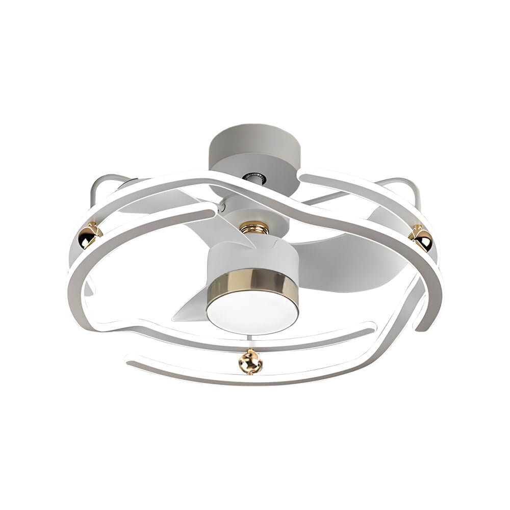 23.6’’ Low Profile Ceiling Fan with Dimmable LED and Remote