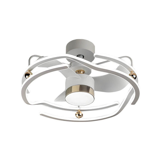 23.6’’ Low Profile Ceiling Fan with Dimmable LED and Remote