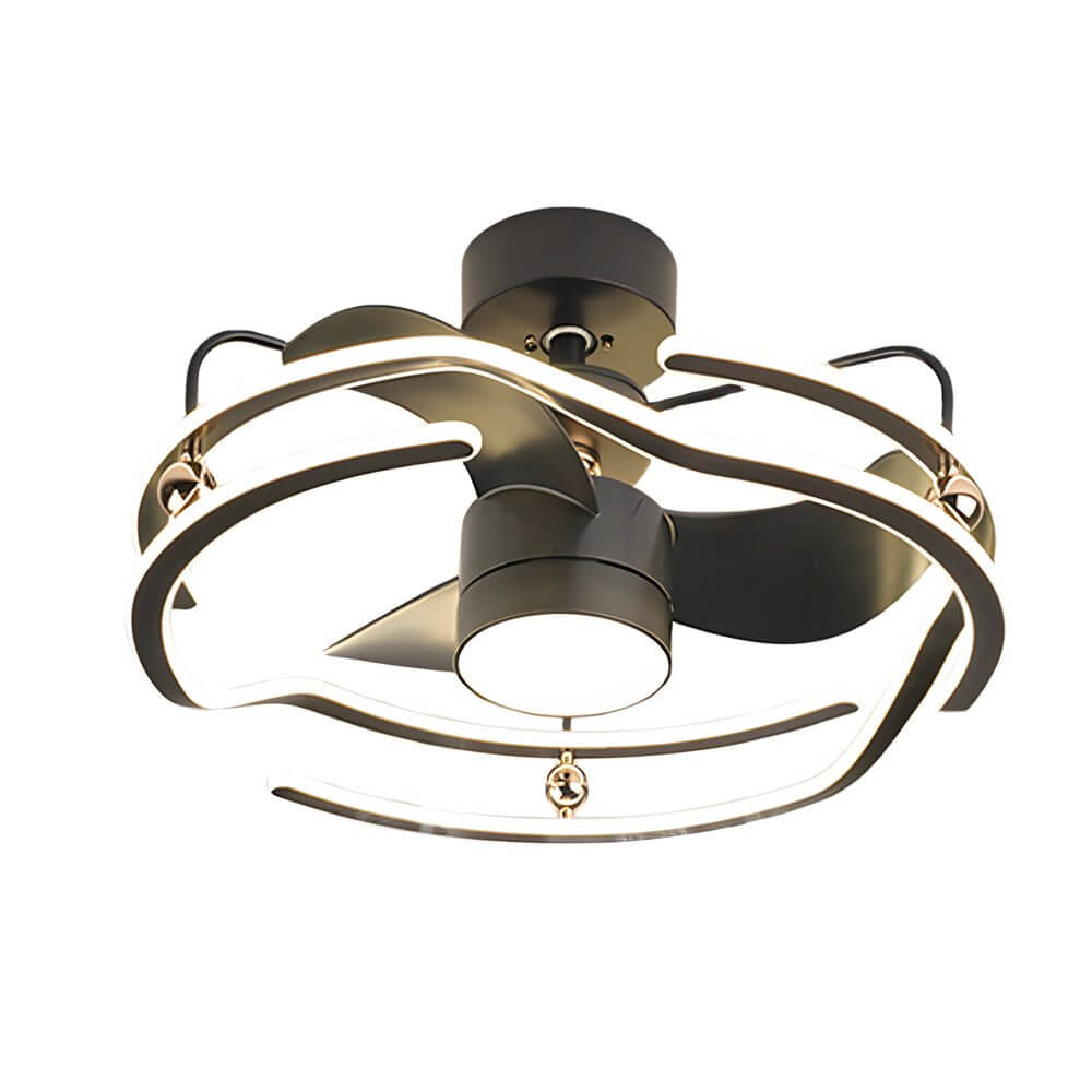 23.6’’ Low Profile Ceiling Fan with Dimmable LED and Remote