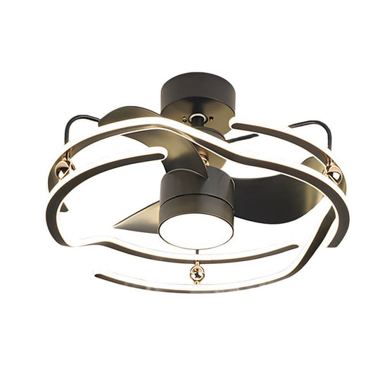 23.6’’ Low Profile Ceiling Fan with Dimmable LED and Remote