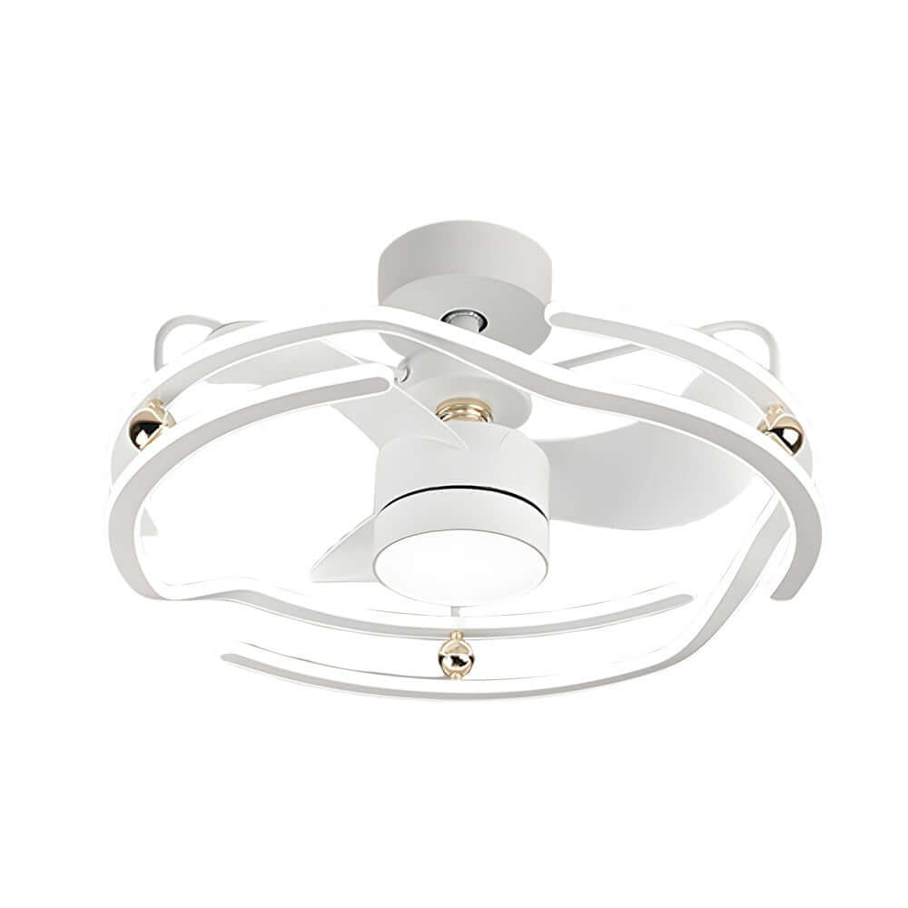 23.6’’ Low Profile Ceiling Fan with Dimmable LED and Remote