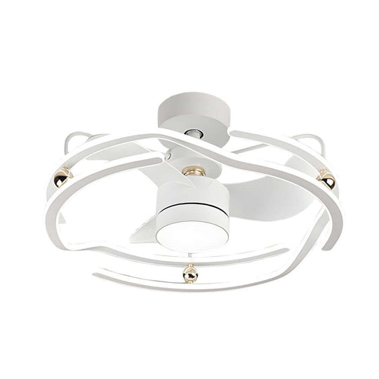 23.6’’ Low Profile Ceiling Fan with Dimmable LED and Remote