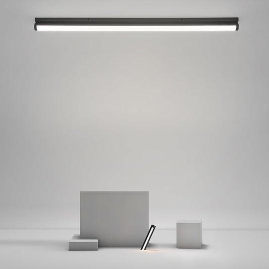 24'' / 30'' Rectangular LED Modern Flush Mount Lighting – White or Black Finish