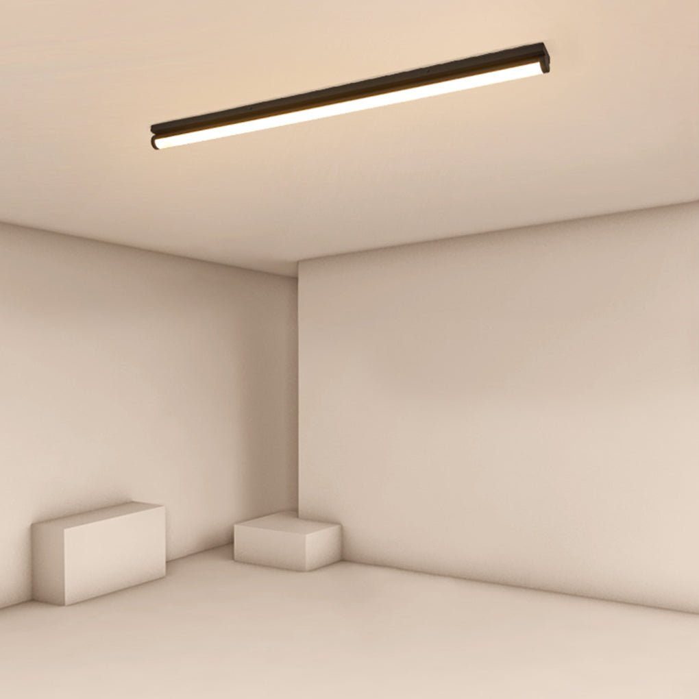24'' / 30'' Rectangular LED Modern Flush Mount Lighting – White or Black Finish