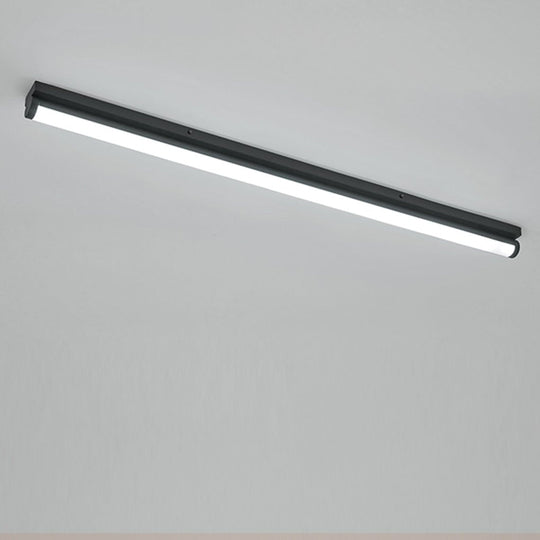 24'' / 30'' Rectangular LED Modern Flush Mount Lighting – White or Black Finish