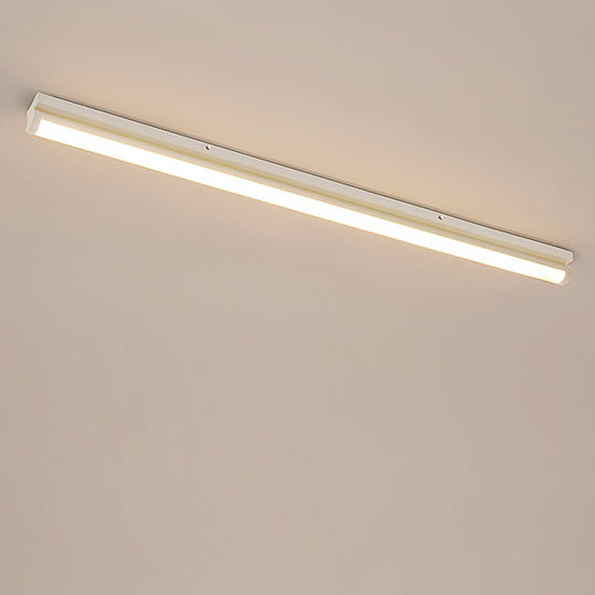 24'' / 30'' Rectangular LED Modern Flush Mount Lighting – White or Black Finish