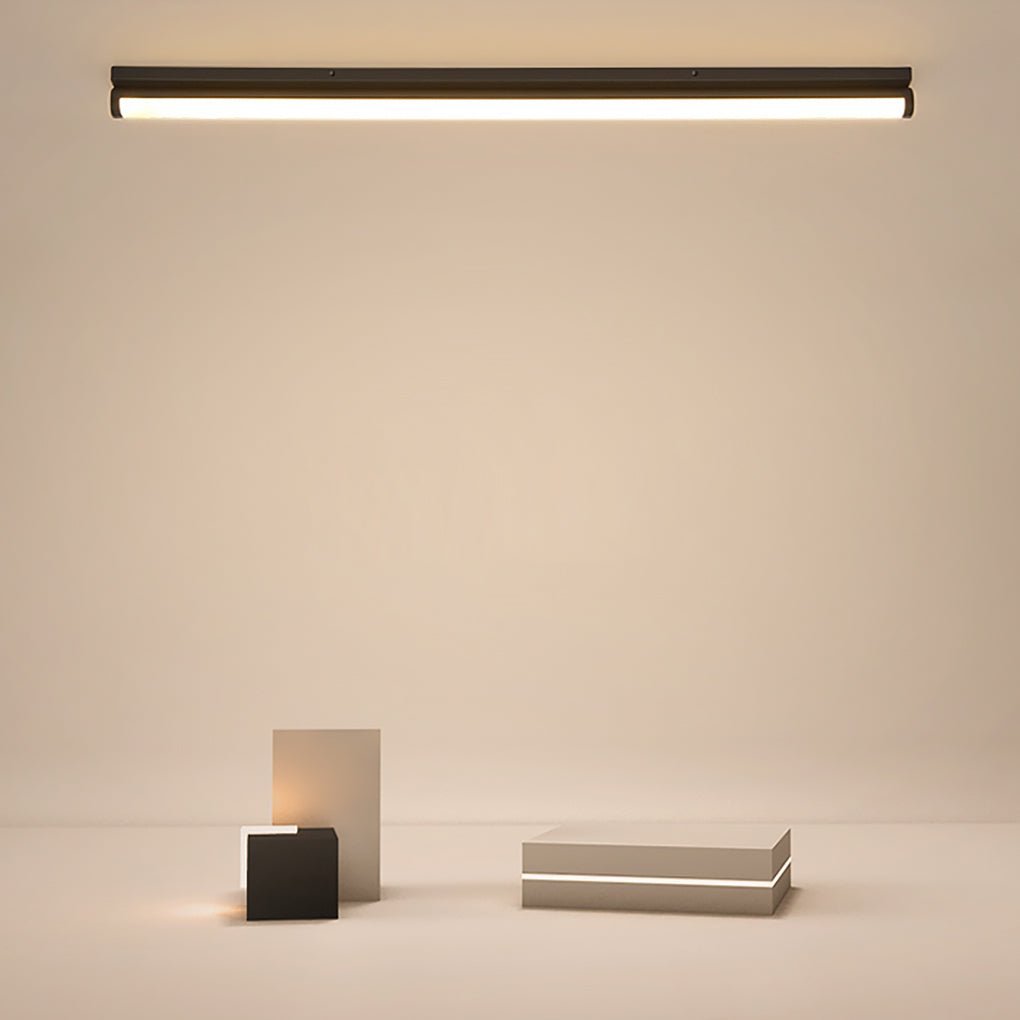 24'' / 30'' Rectangular LED Modern Flush Mount Lighting – White or Black Finish