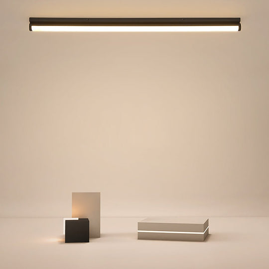 24'' / 30'' Rectangular LED Modern Flush Mount Lighting – White or Black Finish