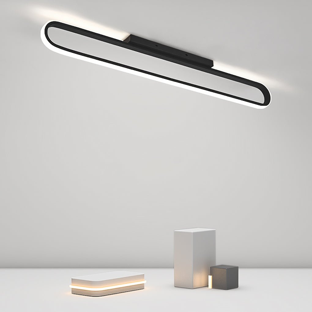 24" Rectangle LED Black Flush Mount Ceiling & Wall Light