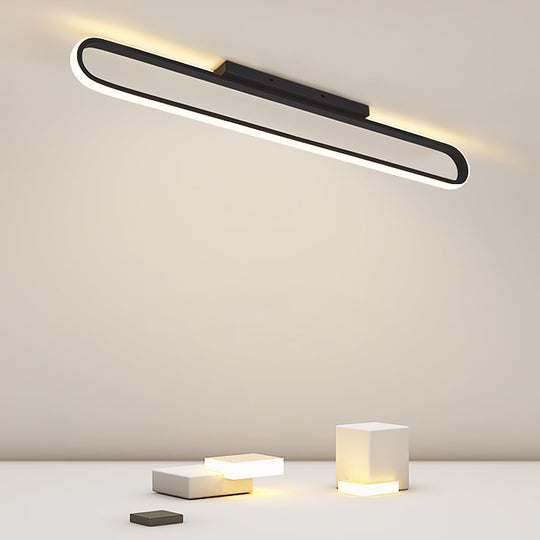 24" Rectangle LED Black Flush Mount Ceiling & Wall Light