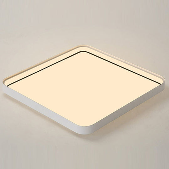 24'' Square Modern Flush Mount LED Dimmable Ceiling Light with Edge