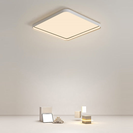 24'' Square Modern Flush Mount LED Dimmable Ceiling Light with Edge