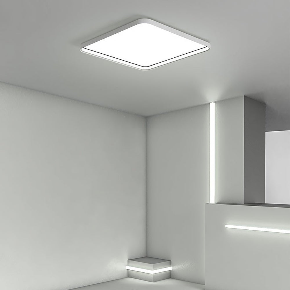 24'' Square Modern Flush Mount LED Dimmable Ceiling Light with Edge