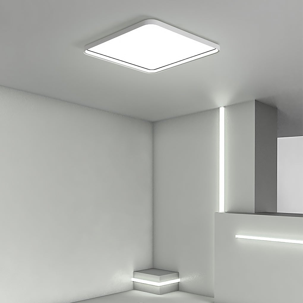 24'' Square Modern Flush Mount LED Dimmable Ceiling Light with Edge